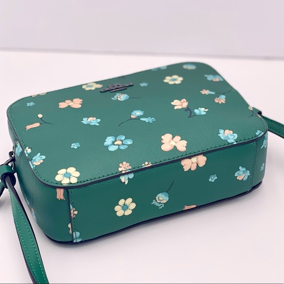 Coach Mini Camera Bag With Mystical Floral Print Green Multi - Picture 9 of 12